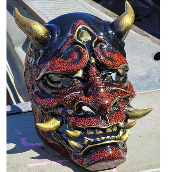 Máscara Hannya Japonesa Oni em PLA – Cosplay, Decoração, Coleção