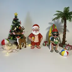 Decoração Natalina Estilo Verão – Papai Noel, Elfo e Rena