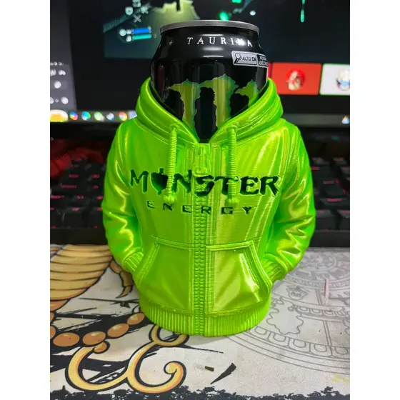 💚 Caneca Monster Moletom 3D | Porta Lata Gamer Personalizado Estilo Hoodie ⚡