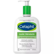Cetaphil Loção Hidratante Corpo e Rosto 473ml Pele Normal a Seca