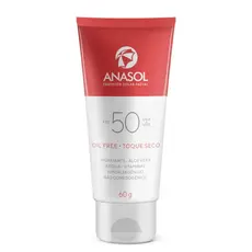 Anasol Protetor Solar Facial Toque Seco Oil Free FPS 50 60 g