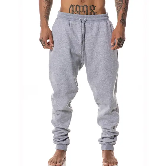 Calça de Moletom Jogger Masculina Confortável 3 Bolsos Cintura Elástica Ajustável Casual Academia