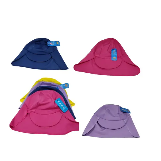 Kit 3 Boné Proteção  Chapeu Infantil Liso Passeio Sol Piscina Nuca Brincar Correr Camping Parque