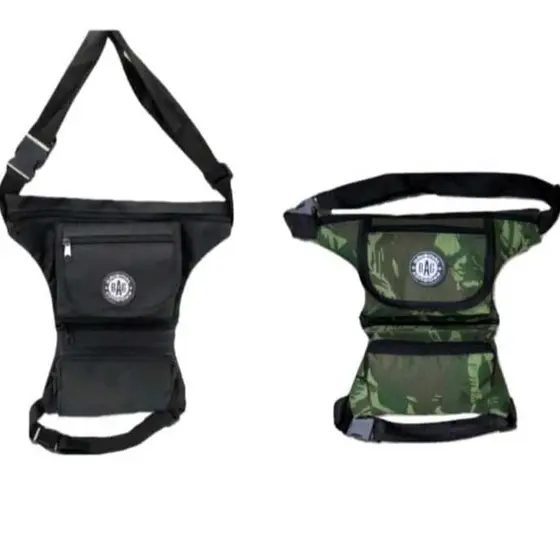 Cartucheira Pochete Pochete Bags De Perna Preta Camuflada Verde Lisa Unissex Masculina Reforcada