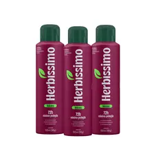 Kit Desodorante Antitranspirante Aerossol Herbíssimo Volcano 150ml (3 unidades)