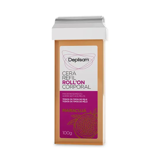 Cera Refil Roll-On Corporal Depilsam Maracujá 100G