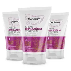 Kit Creme Depilatório Corporal Depilsam Aloe Vera 100G (3 unidades)