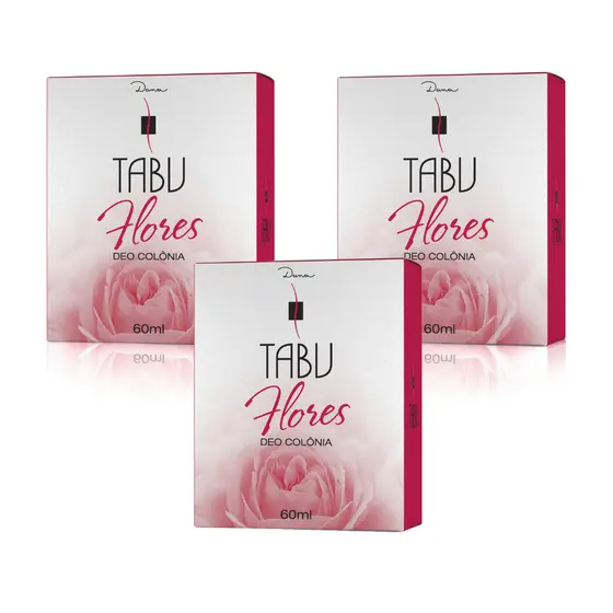 Kit Deo Colônia Tabu Flores 60Ml (3 unidades)