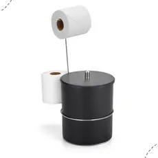 Lixeira de Banheiro com Suporte Para 2 Rolos de Papel Higiênico Organização de Casa