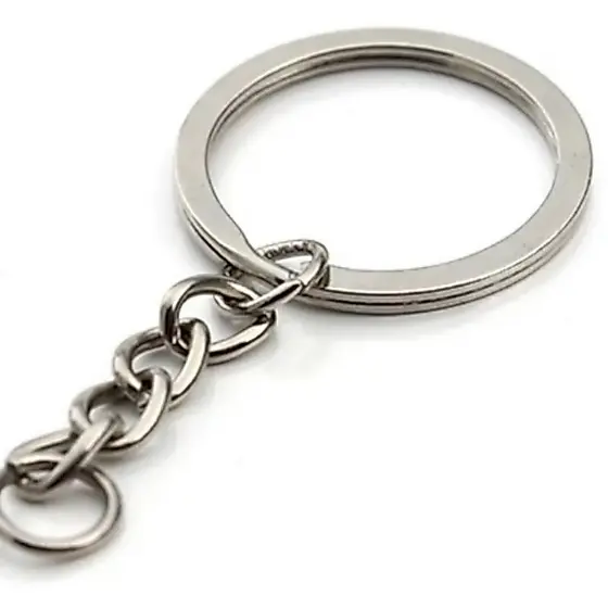 Argola Para Chaveiro Italiana + Elo 8mm - 25mm - 100 Pçs