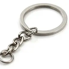 Argola Para Chaveiro Italiana + Elo 8mm - 25mm - 100 Pçs