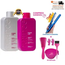 Kit Power Liss Nuance Progressiva 1 Litro + Shampoo Limpeza Profunda 1 Litro | Alinhamento Térmico Liso Total