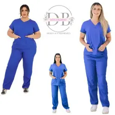 Conjunto de Pijama Gabardine Não Amassa Seca Rápido Conjunto Hospitalar Profissional 10