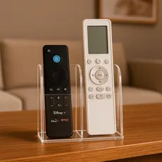 Suporte Acrílico Para Controle  2 Divisórias Remoto 3mm