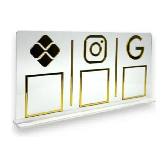 Display Placa Tripla Qrcode De Pagamento Pix Insta Google Em 25x12