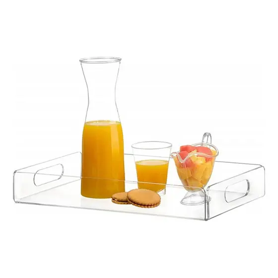 Bandeja De Acrílico Transparente 3mm 30 X 26 X 5cm