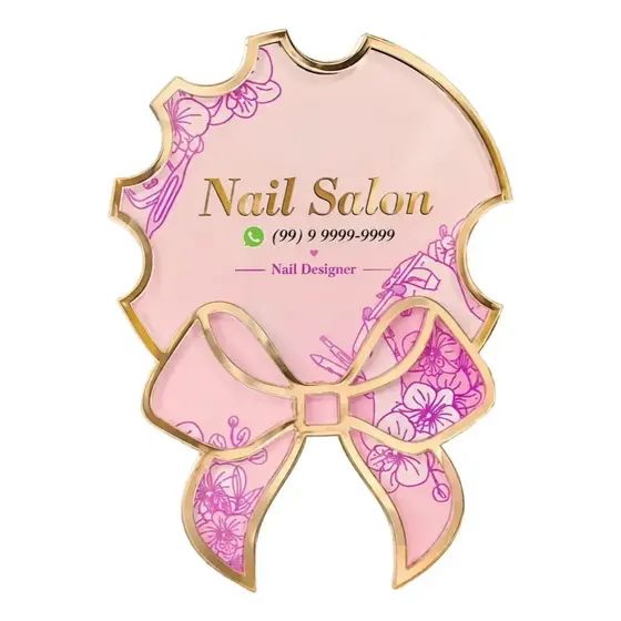 Suporte Para Fotos De Unhas Em Acrílico, Suporte Ouro Personalizado