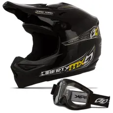 Kit Capacete Motocross Liberty Mx Pro Óculos Pro Tork 788 Nf