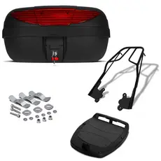 Baú Bauleto 45 Litros Smartbox 2 Motoboy + Bagageiro Sansão Moto CB 300R 2009 a 2015 Pro Tork