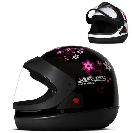 Capacete Feminino Sport Moto For Girls Pro Tork