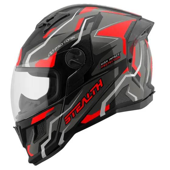 Capacete Pro Tork Stealth Hawk Moto Moderno E Brilhante