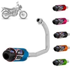 Escapamento Escape Moto Pro Tork Powercore 3 Steel Technology Titan / Fan 125 2000 a 2008