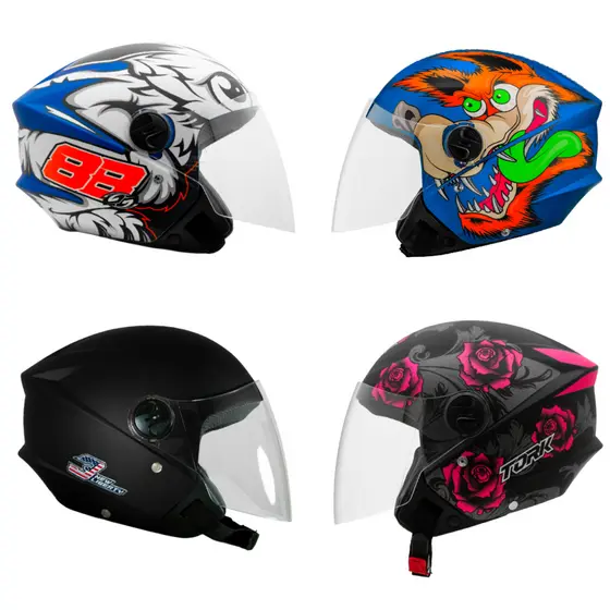 Capacete Moto Aberto Pro Tork New Liberty Three Vários Modelos