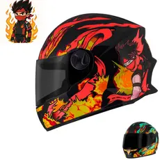 Capacete Fechado Infantil Pro Tork Liberty Four Kids Combustion Viseira Fume Forro Antialérgico