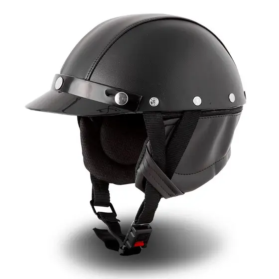 Capacete Coquinho Moto Pro Tork Chopper Estilo Custom Couro Ciclismo Aberto