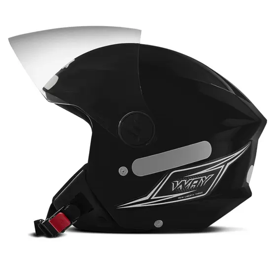 Capacete Para Moto Aberto Mixs New Way Masculino e Feminino Com Viseira Cristal Motoqueiro