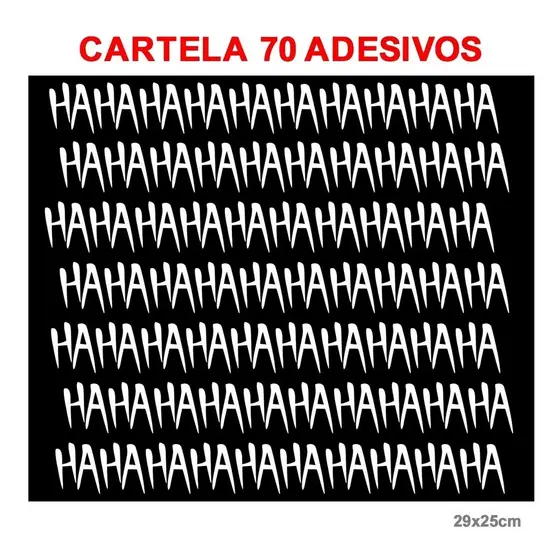 Kit Adesivo Haha haha Com 70 Ha