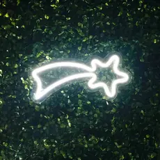 Luminária Parede Estrela Cadente Led Neon Decoração Bivolt