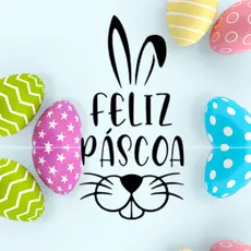 Adesivo Vinil Feliz Páscoa Para Festas, Casa - 15 unid
