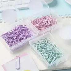 Conjunto de 20 Mini Clips de Papel Metálicos Candy Colors 50mm Fofo Pequeno Escritório Escolar Folha