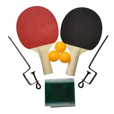 Ping Pong 2 Raquetes e 3 Bolas Rede Suportes Raquete 7mm Bolinhas Completa