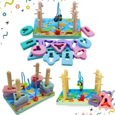 Aramado Pedagógico Grande Método Montessori Cores e Formas Brinquedo Dia das Crianças Toymix