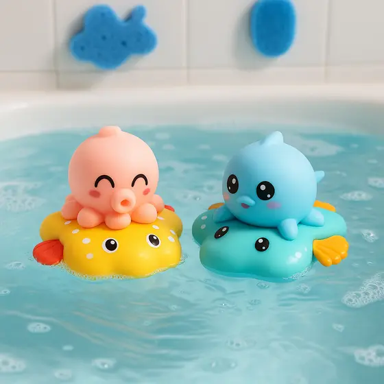 Brinquedo de Banho Amigos Nadador a Corda Que Nada Sozinha Água Banheira e Piscina Bebê