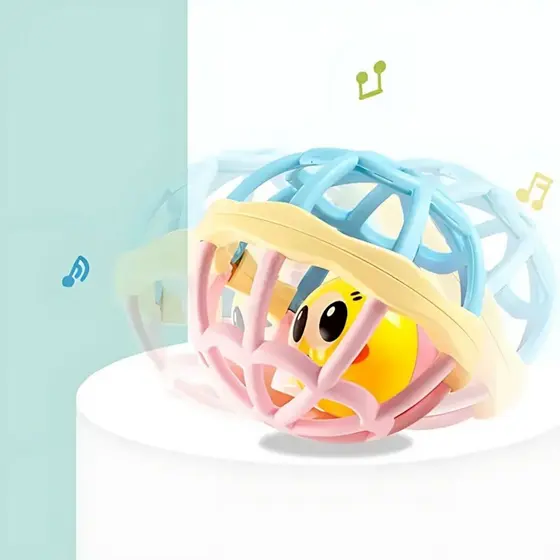 Brinquedo Bolinha Chocalho Macio Silicone Bebe Sensorial Chocalho Bebes Ball Baby Mordedor Macio