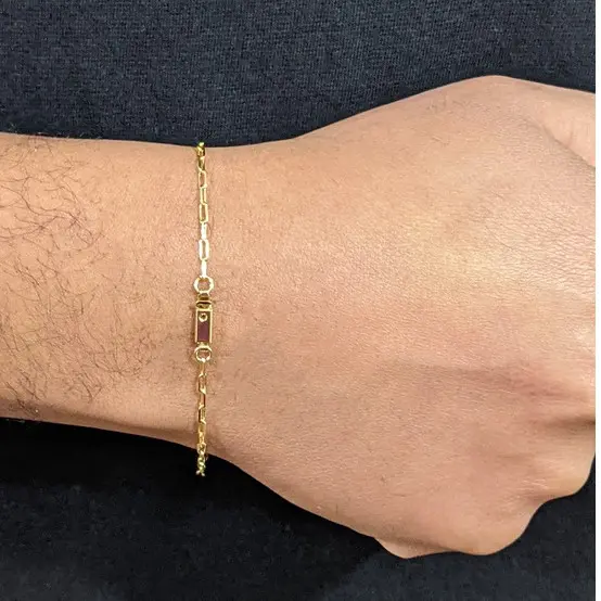 Pulseira Fininha Masculina Banhada A Ouro 18k