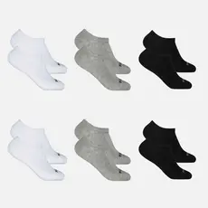 Kit 6 Pares Meias Invisíveis de Algodão Elastano Calcanhar Verdadeiro Confortáveis Hoahi