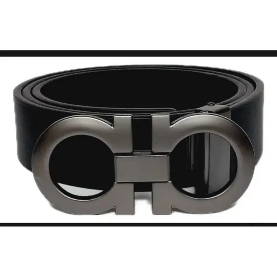Cinto Masculino Luxo Couro Dupla face preto/marrom
