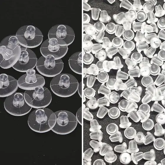50 Pares Tarrachinha Silicone Brinco (100un) Tarraxa