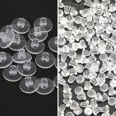 50 Pares Tarrachinha Silicone Brinco (100un) Tarraxa