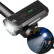 Farol Lanterna Bike 1800 Lumens Farol Super Potente C/ Alerta Lateral.