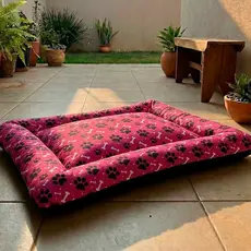 Colchonete Cama Pet Grande Impermeável com Ziper Facil Lavagem 80x100cm