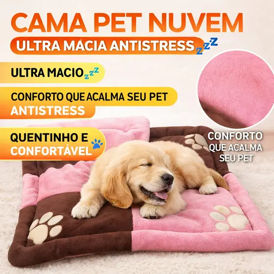 Colchonete Tapete Pet super Macio Quentinho e Antistress Grande Medio e Pequeno