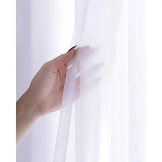 Cortina Voil Transparente Luxo Para Cozinha Quarto Sala Ilhós Cromados Grande