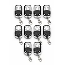 KIT 10 Controle Remoto Universal para Portão Elétrico Eletrônico Garagem com Chaveiro 433mhz 4 Botões