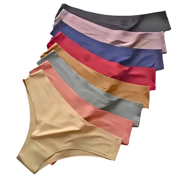 Kit 5 Calcinhas Sem Costura Tanga Corte a Laser Não Marca Roupa Invisível Segunda Pele