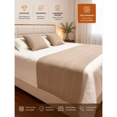 kit Peseira Manta Escama Tricô + 2 capas de Almofada Cama Posta Solteiro Sofá Casal Queen King